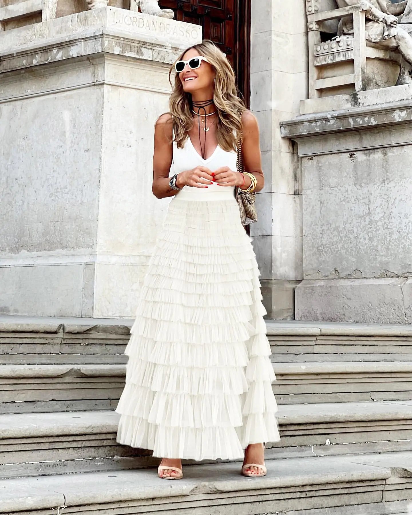 Fringed Style A-line Skirt