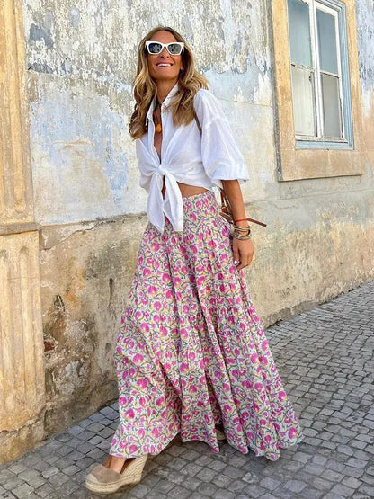 Floral Multi Prints Skirt