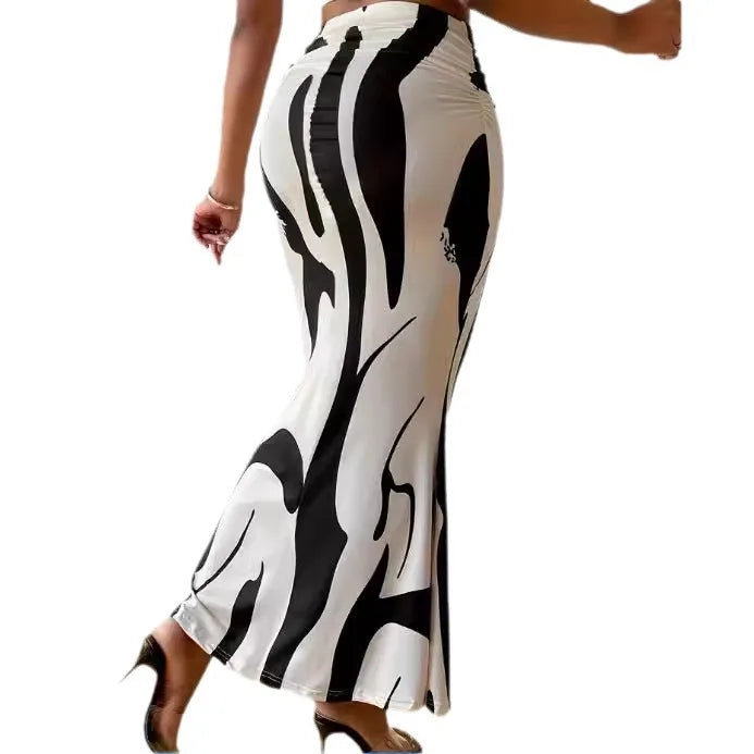 Zebra Graphics Printed Skirt