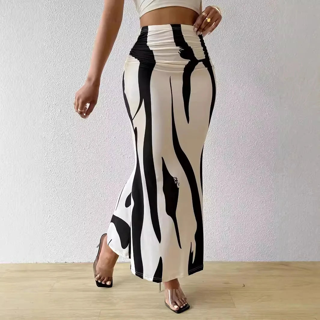 Zebra Graphics Printed Skirt