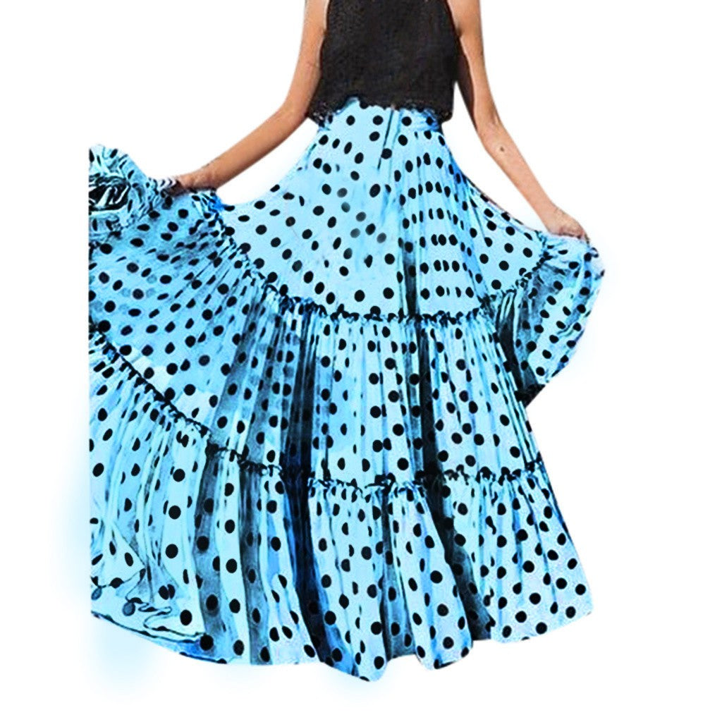 Beautiful Dots Ruffle Skirt