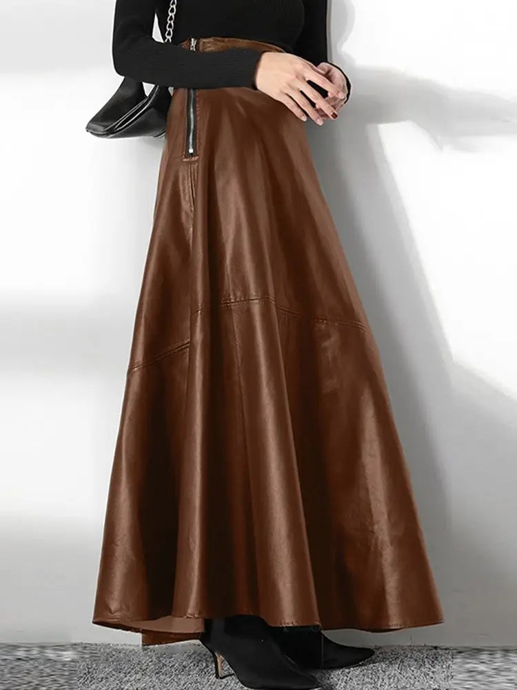 Leather Maxi Skirt