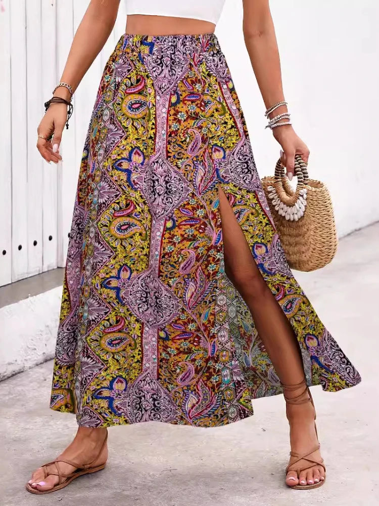 Classic Good Vibes Paisley Skirt