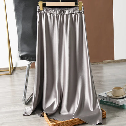 Smooth Sophistication Satin Skirt upto 7X Plus