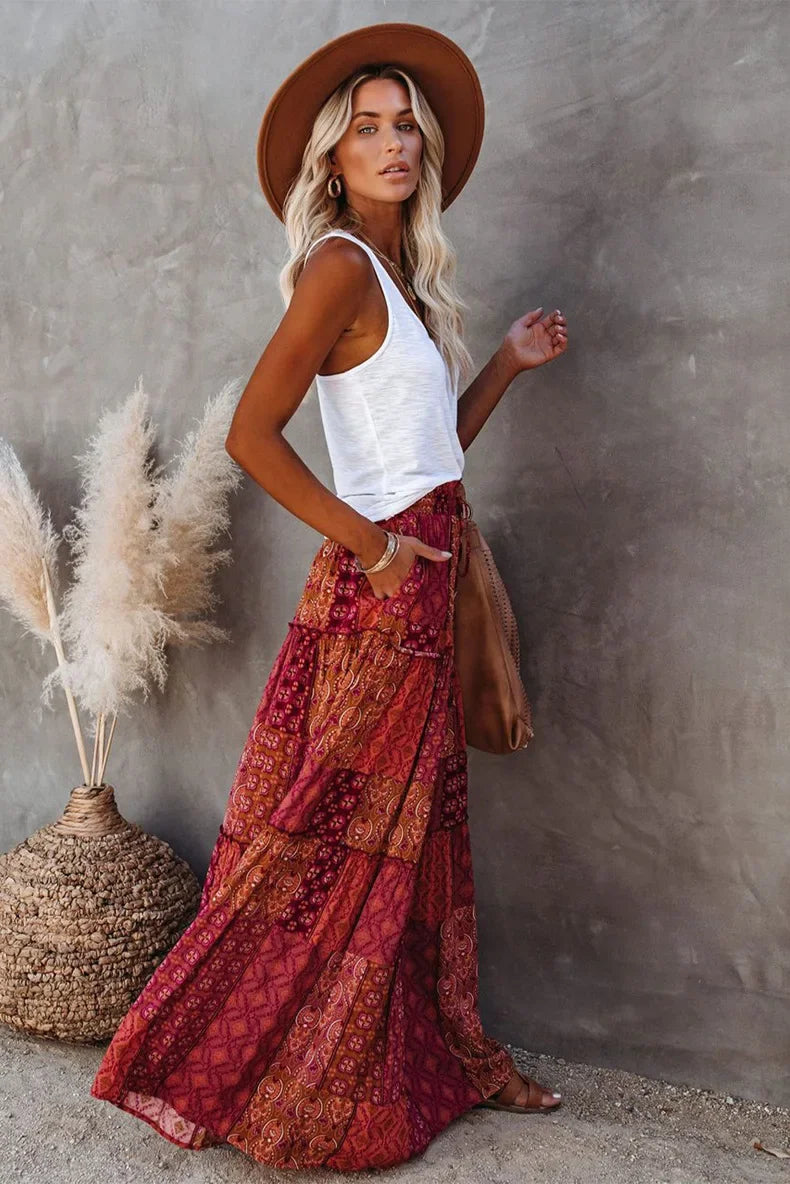 The Style Prints:  Ethnic Aztec Geometric Skirts