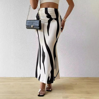 Zebra Graphics Printed Skirt