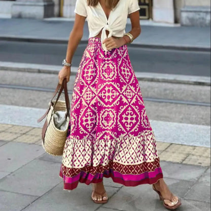 Boho Charm Printed Skirt