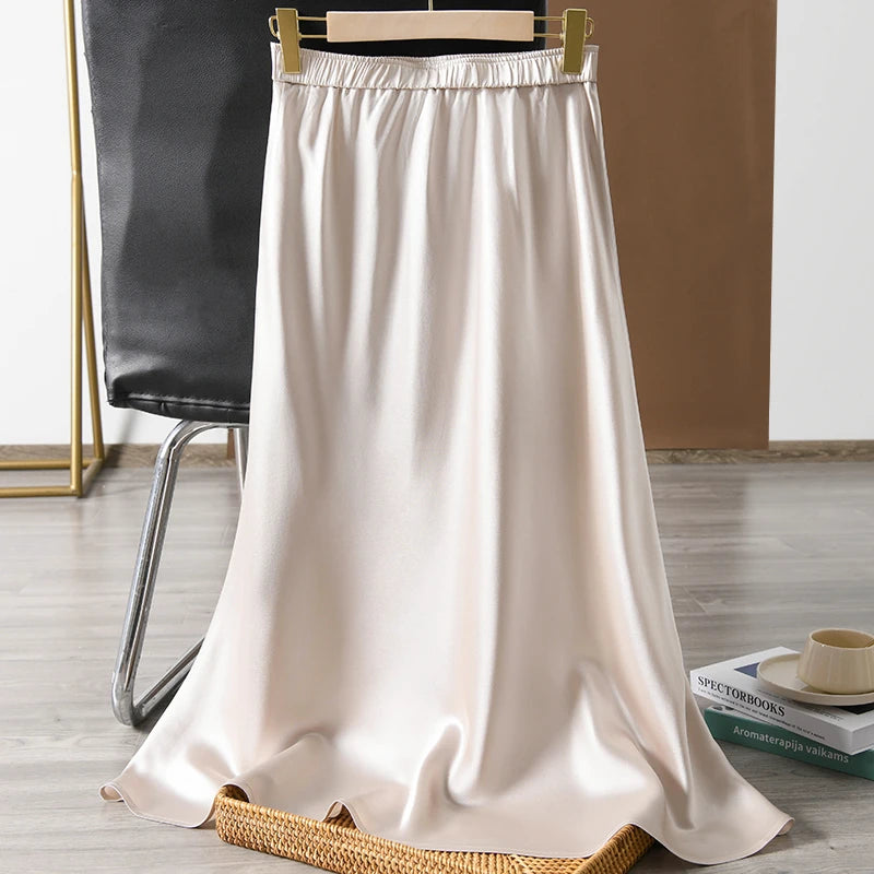 Smooth Sophistication Satin Skirt upto 7X Plus