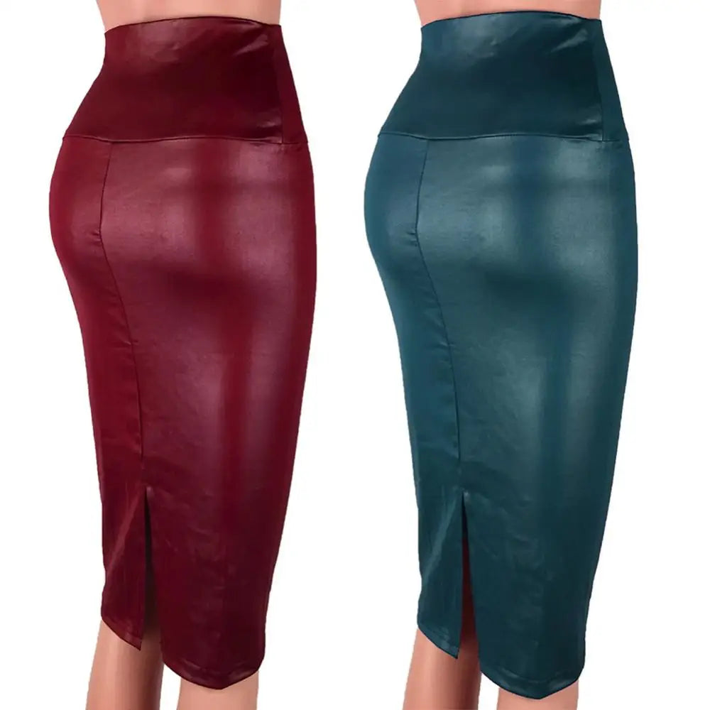 The Patent: Sleek Leather Skirt