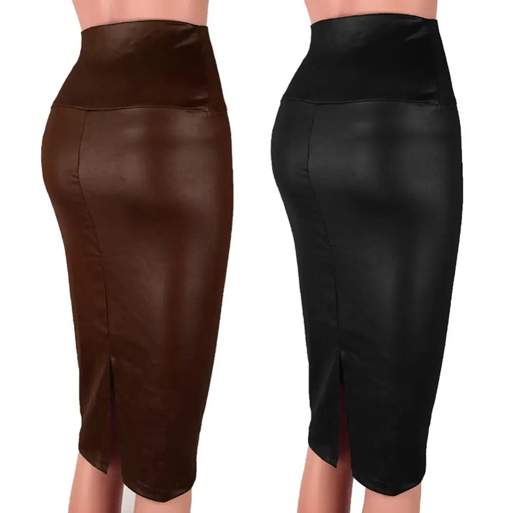 The Patent: Sleek Leather Skirt