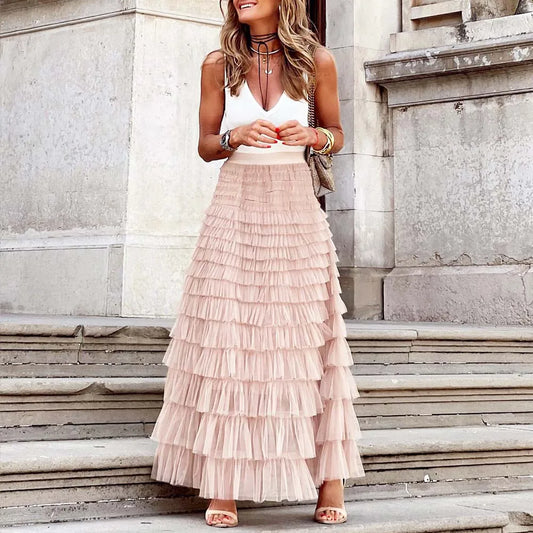 Fringed Style A-line Skirt