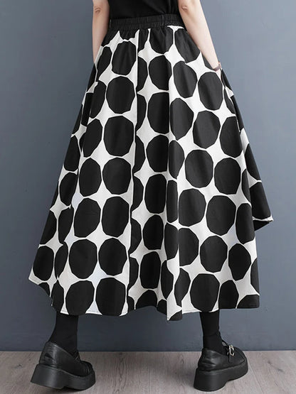 Daring Fashion Dots Print Skirt