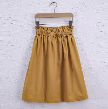 GIRLS Casual Style Linen Skirt