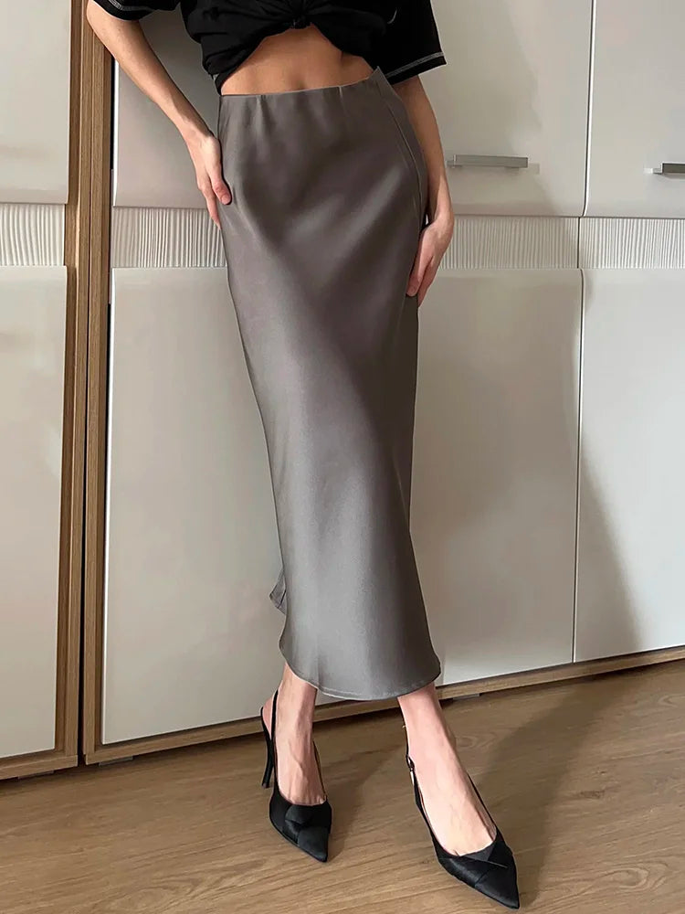 Sophisticated Fashion Satin Skirt