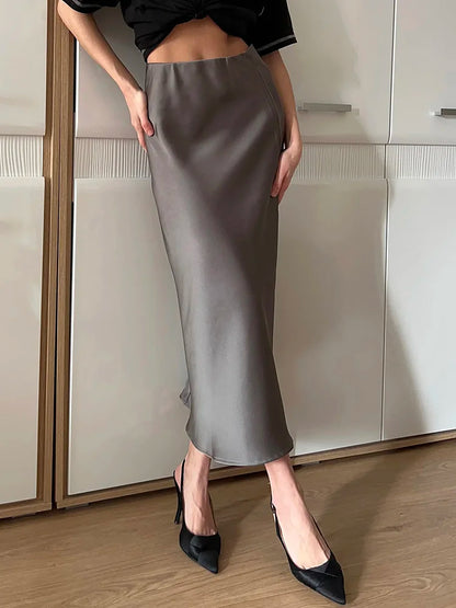 Sophisticated Fashion Satin Skirt