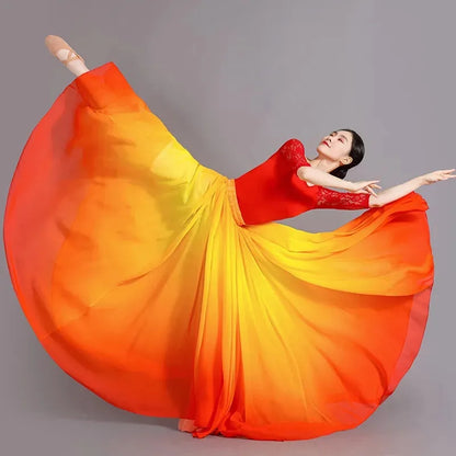 Dancing Skirt: Ball Room Ballet Cultural Performance Costume Skirt