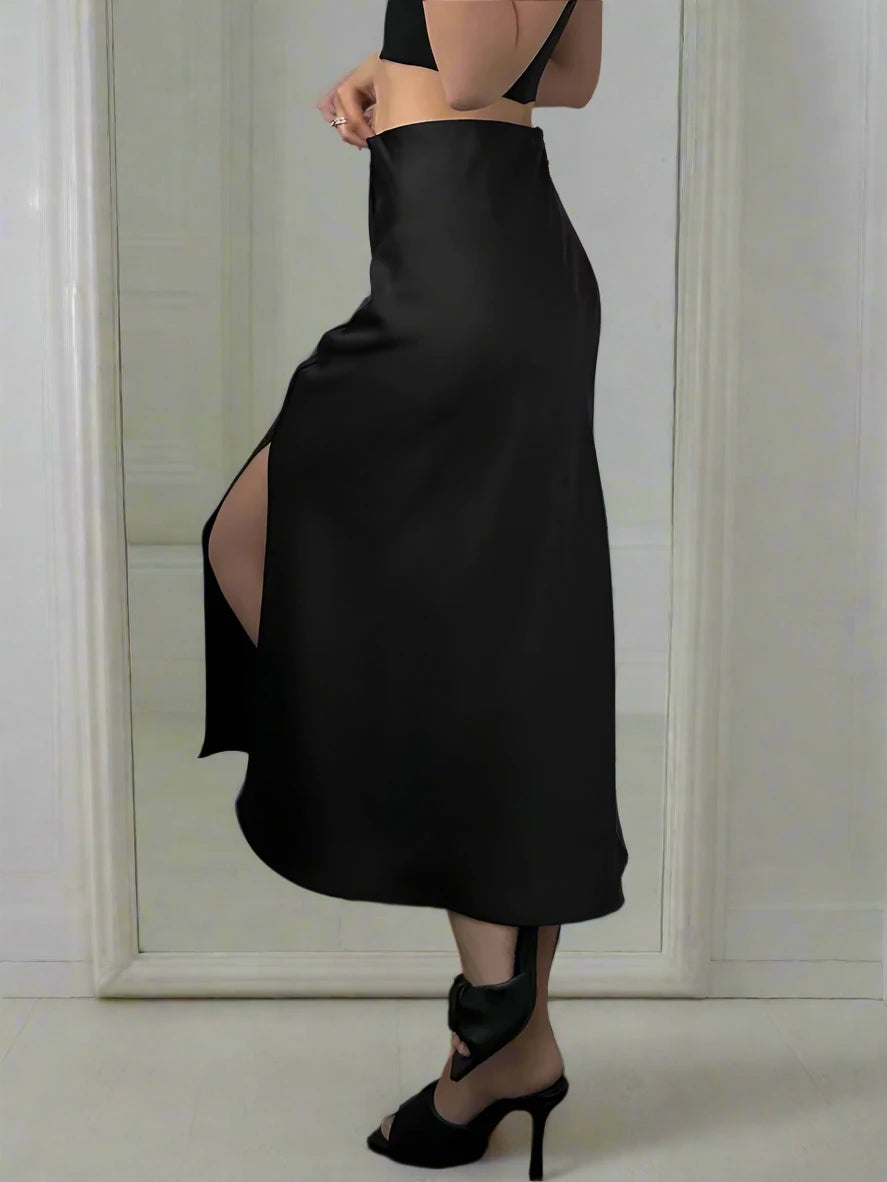 Sophisticated Fashion Satin Skirt