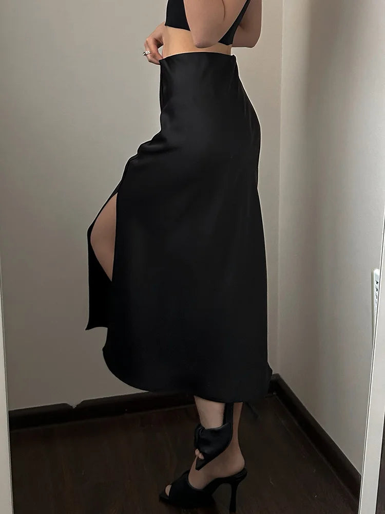 Sophisticated Fashion Satin Skirt