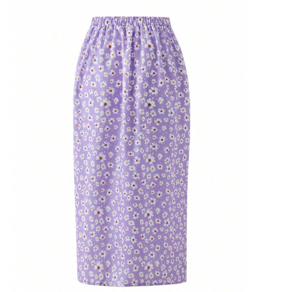 Pleasantly Floral Midi Skirt