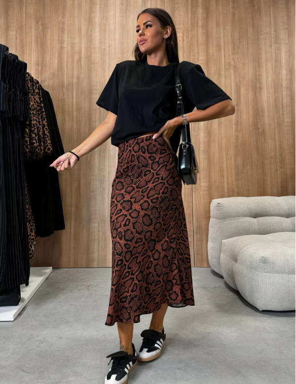 Slimming Stylish Animal Prints Skirt