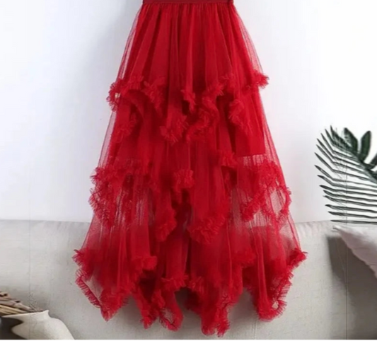 3 Tiers of Lace Vibrant Skirt