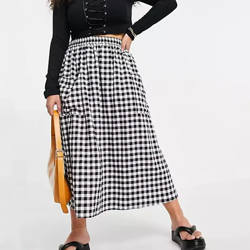 The Checker Board Skirt upto 8X Plus