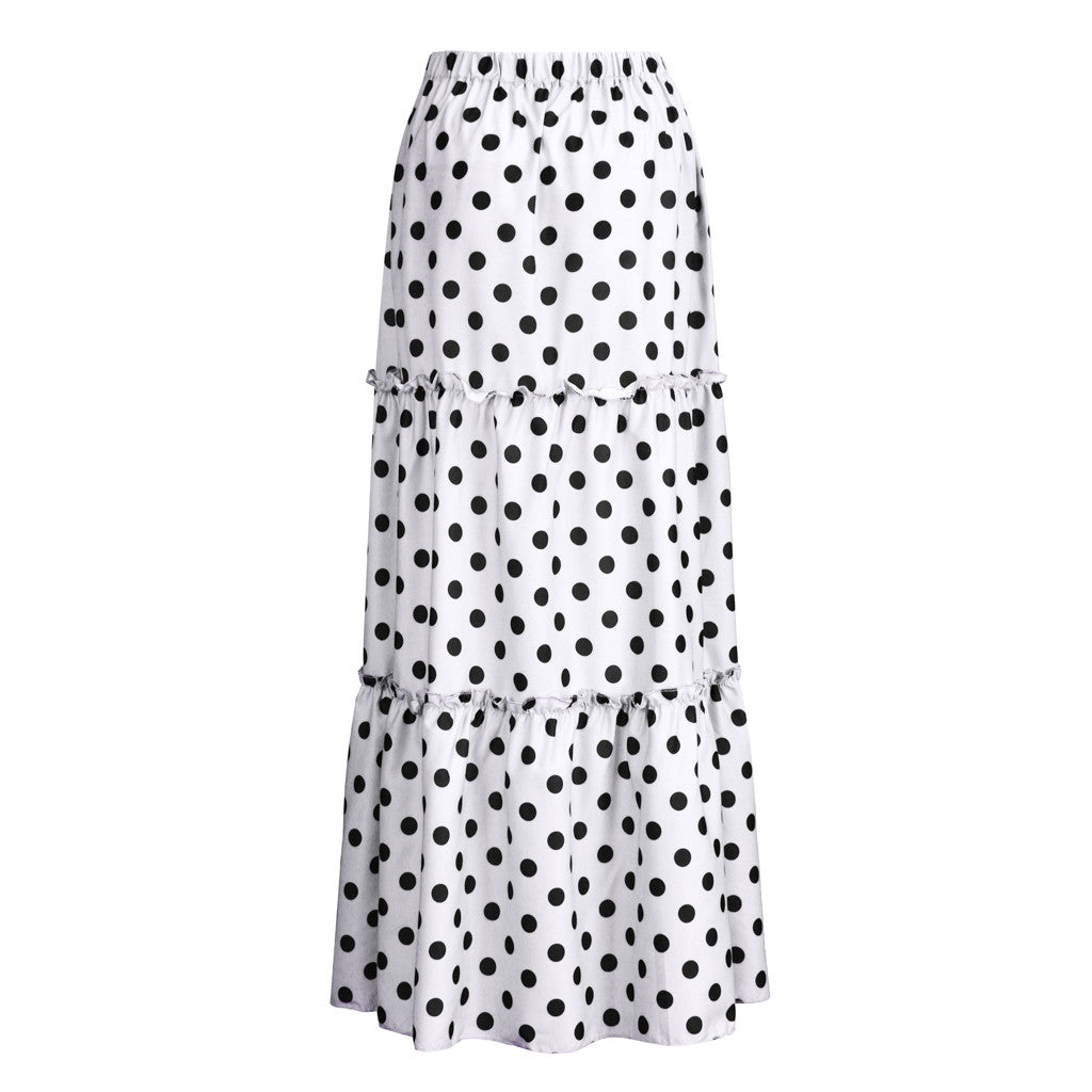 Beautiful Dots Ruffle Skirt