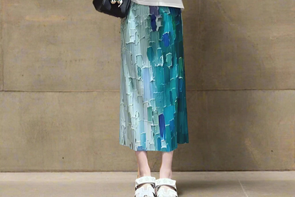 Architectural Printed Design Skirt