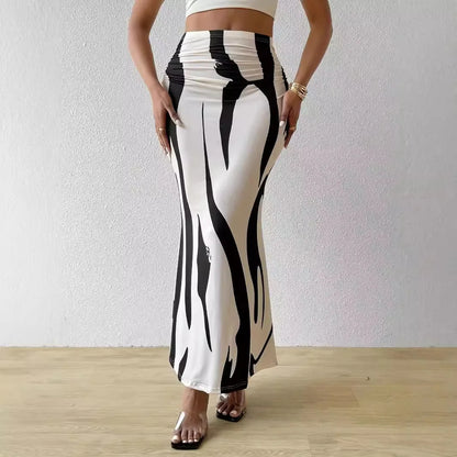 Zebra Graphics Printed Skirt