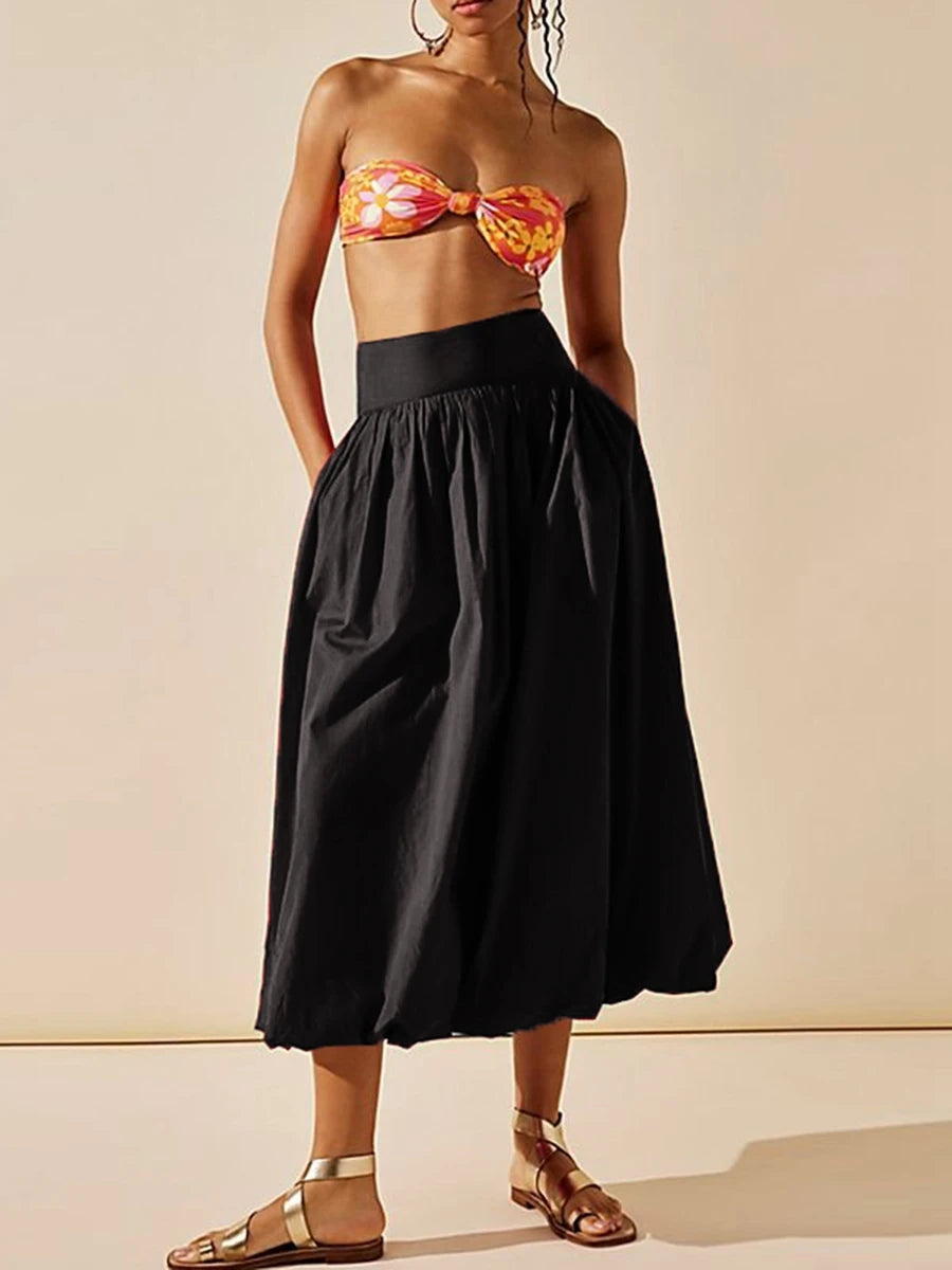 Total Style Bubble Hem Skirt