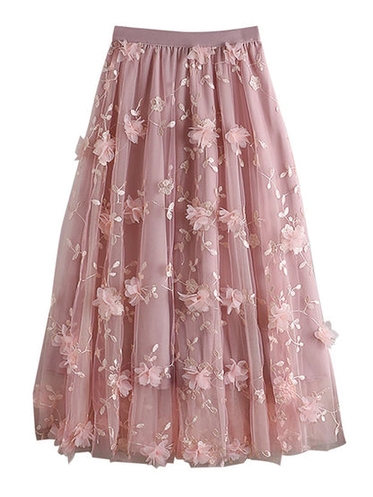 GIRLS The Most Adorable Flower Lace Skirt