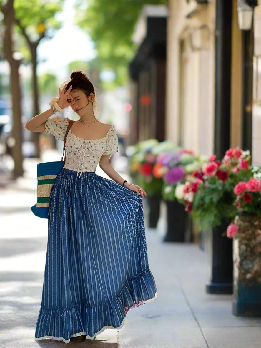 Cute Ruffled Bottom Flowy Skirt