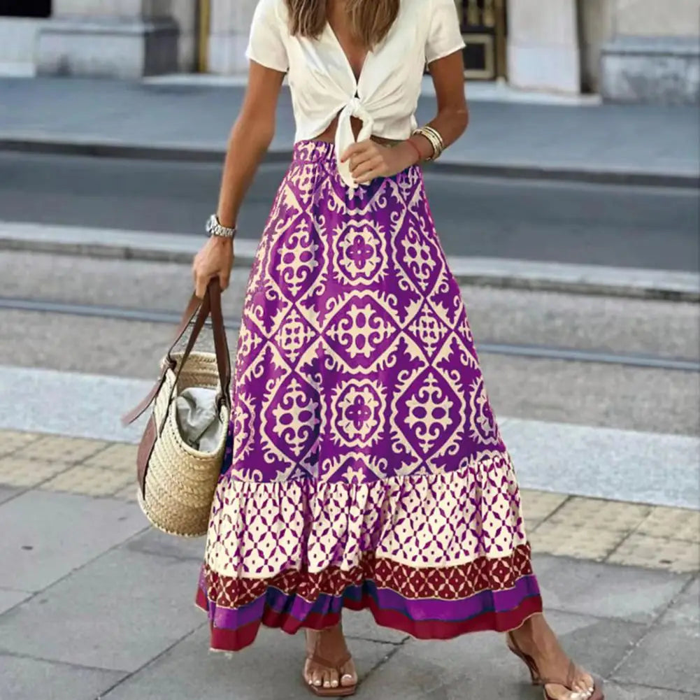 Boho Charm Printed Skirt