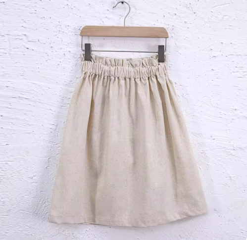 GIRLS Casual Style Linen Skirt